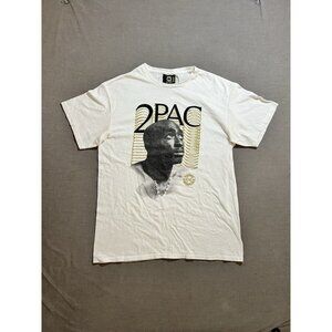 Tupac Shakur x Cross‎ Colours 2pac Men Shirt Small White Logo Short Sleeve Tee.
